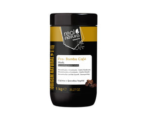 Haarmaske ohne Salz mit Kaffee für geschädigtes Haar - Maske Sem Sal Pro-Reparação Bomba Café 1 Kg - Real Natura - 1