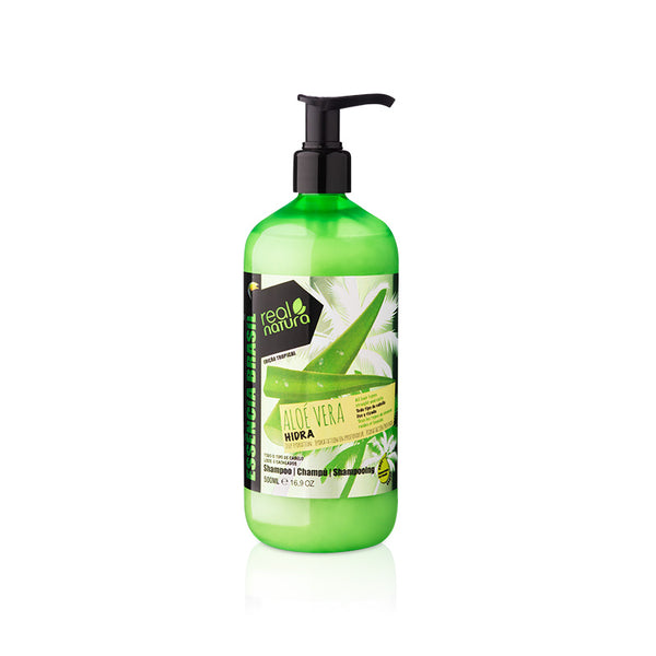 Shampoo ohne Salz Feuchtigkeitsspendend mit Aloe Vera - Shampoo ohne Salz Aloe Vera Hidra 500 ml - Real Natura - 1