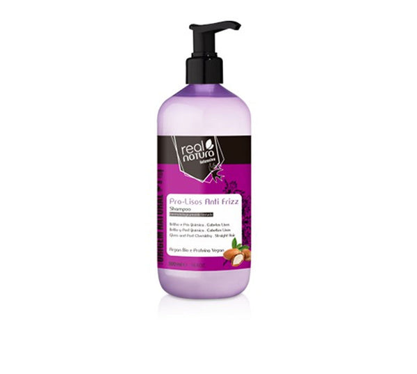 Shampoo ohne Salz mit Argan gegen Haarbruch für glattes Haar - Champô Sem Sal Pro-Lisos Anti-Frizz Argan 500 ml - Real Natura - 1