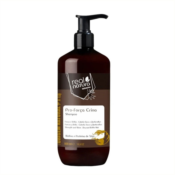 Shampoo ohne Salz für Melena Fuerte - Shampoo ohne Salz Pro-Strength Rosshaar 500 ml - Real Natura - 1