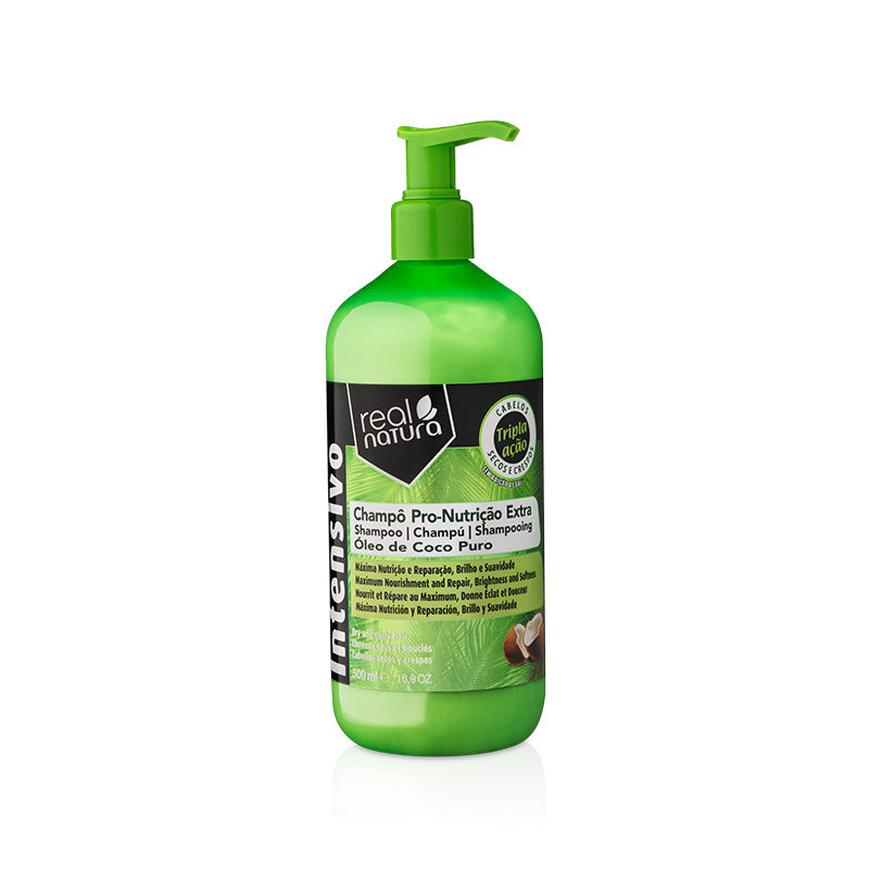 Coconut Nutritive Sin Sal Shampoo - Pro-Nutrition Extra Kokosnuss-Shampoo ohne Salz 500 ml - Real Natura - 1