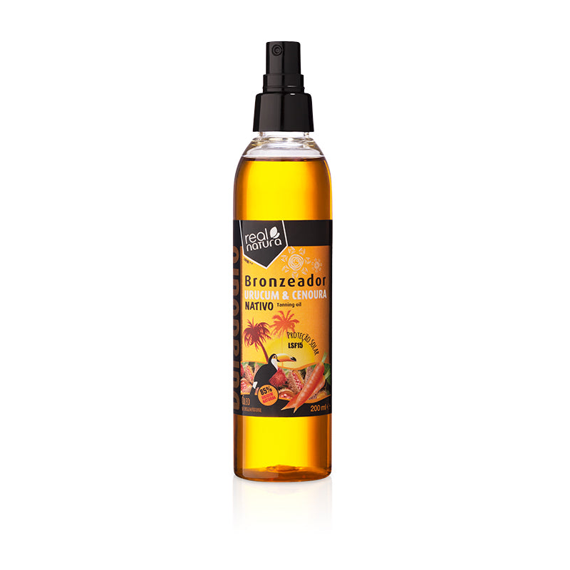 Bräunungsöl mit Annatto und Karotte SPF15 - Urucum Bronzing Oil + Cenoura 200 ml - Real Natura - 1