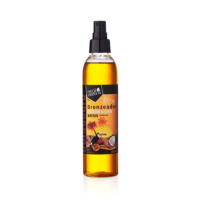Bräunungsöl mit Annatto und Kokosnuss - Urucum + Kokosnuss-Bräunungsöl 200 ml - Real Natura - 1