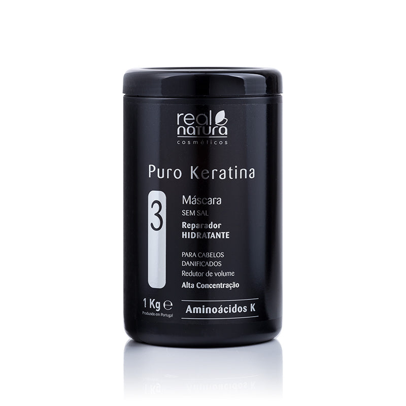 Pure Keratin Salt-Free Hair Mask - Pure Keratin Sem Salt Mask 1Kg - Real Natura - 1