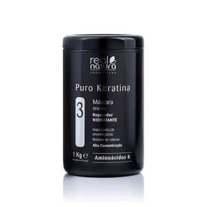 Pure Keratin Salt-Free Hair Mask - Pure Keratin Sem Salt Mask 1Kg - Real Natura - 1