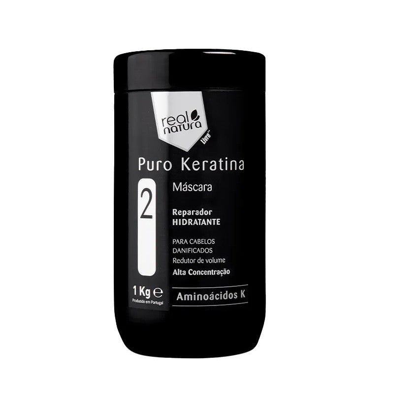 Pure Keratin Salt-Free Hair Mask - Pure Keratin Sem Salt Mask 1Kg - Real Natura - 1