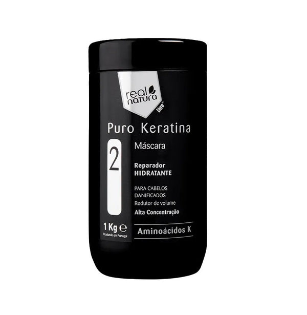 Pure Keratin Salt-Free Hair Mask - Pure Keratin Sem Salt Mask 1Kg - Real Natura - 1