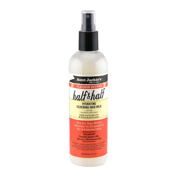 Leave in Refrescante - Leinsamenrezepte Half &amp; Half Hydrating Silkening Hair Milk 355 ml - Aunt Jackie's - 1