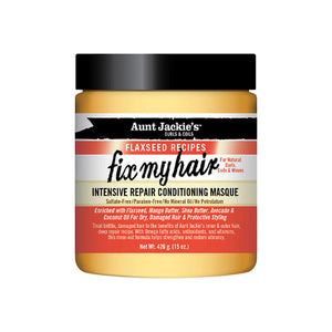 Mascarilla Reparadora - Leinsamenrezepte Fix My Hair Intensive Repair Conditioning Masque 426 G - Aunt Jackie's - 1