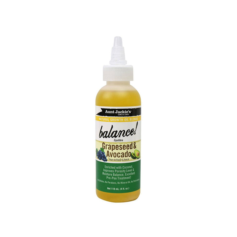 Trauben- und Avocadoöl - Traubenkern- und Avocado-Balance-Öl 118 ml - Aunt Jackie's - 1