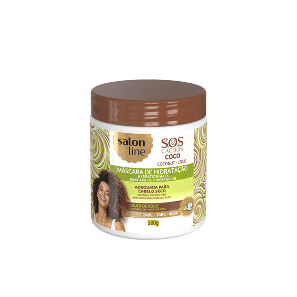 Feuchtigkeitsspendende Kokoslocken-SOS-Maske - 500 g - Salon Line - 1