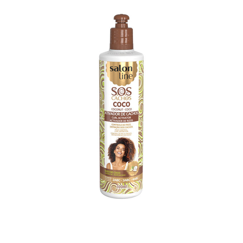 Lockenaktivator SOS Cachos - Kokosnussöl 300ml - Salon Line - 1