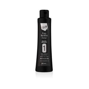 Feuchtigkeitsspendendes Repair-Shampoo mit Keratin - Puro Keratina Feuchtigkeitsspendendes Repair-Shampoo 300 ml - Real Natura - 1