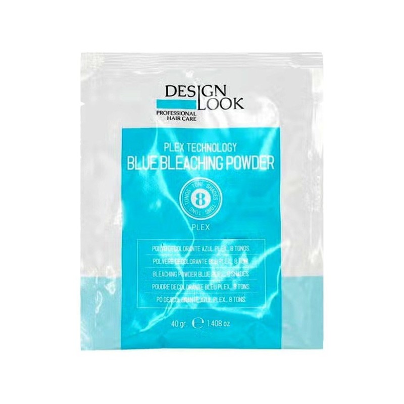 Blauer Aufhellerpulver Plex 8 Töne über 40g - Design Look - 1