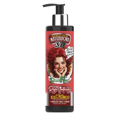 Color Mask - 300 ml - Dona Flora | Lebendige Farbtöne und Haarpflege - Dona Flora : rojo intenso - 1