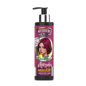 Color Mask - 300 ml - Dona Flora | Lebendige Farbtöne und Haarpflege - Dona Flora : Marsala - 1