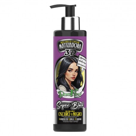 Color Mask - 300 ml - Dona Flora | Lebendige Farbtöne und Haarpflege - Dona Flora : Super Black - 1
