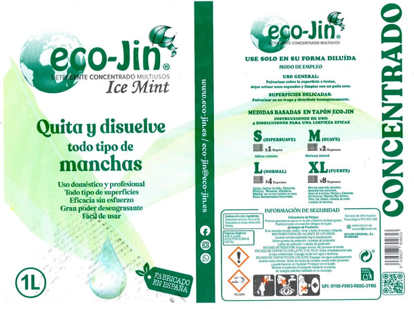 Konzentrierter Mehrzweckreiniger Ice Mint - 1 Liter - Eco-jin - 4