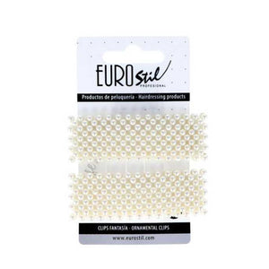 Rechteckige goldene Frösche mit Perlen 2ud - Eurostil - 1