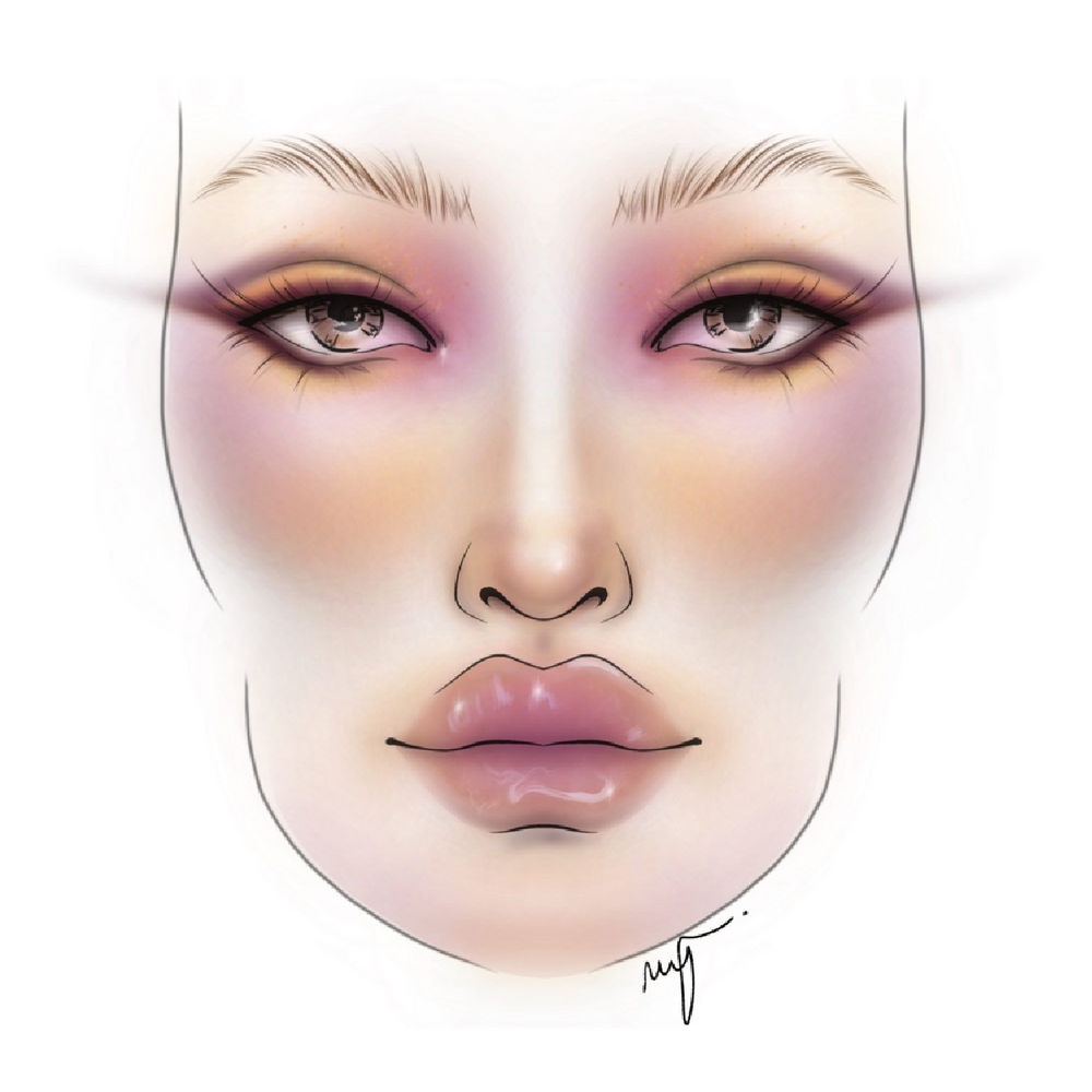 Face Chart PRO - Gesichtsvorlage für Make-up - Facechart - 1