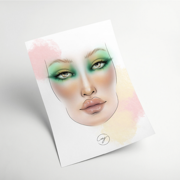 Face Chart PRO - Gesichtsvorlage für Make-up - Facechart - 3