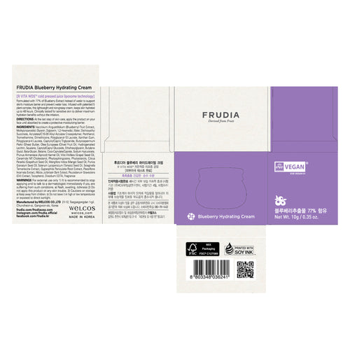 Heidelbeer-Feuchtigkeitscreme - Frudia : 10 gramos - 1