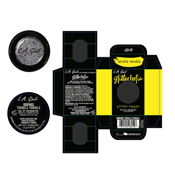 Lidschatten - Glitter Topper Glitterholic - L.A. Girl : Twinkle Twinkle - 3