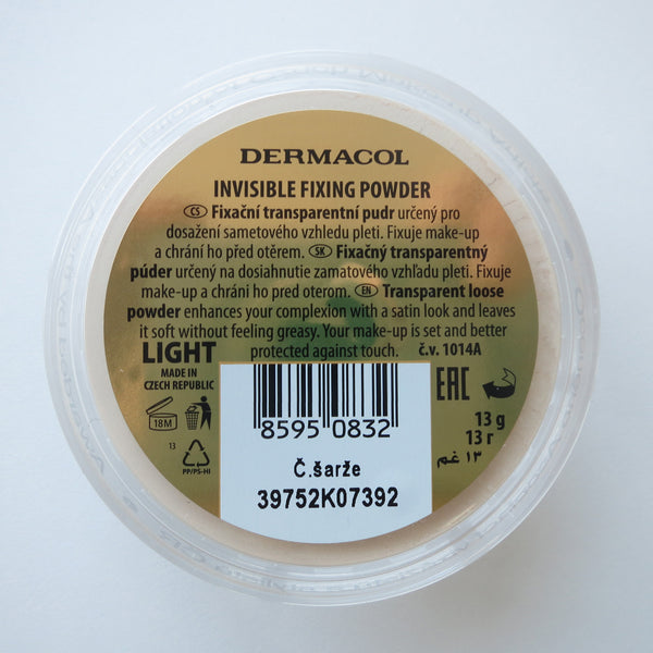 Unsichtbarer Fixierpuder - Leicht - Dermacol : Polvo fijador invisible - light - 2