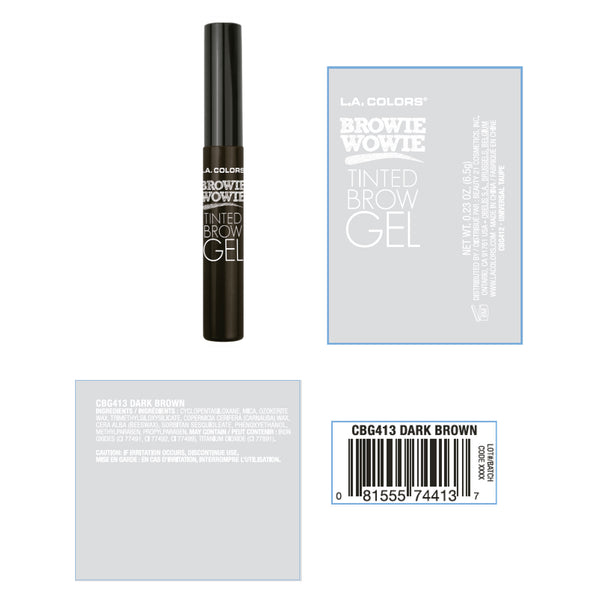 Browie Wowie Fixiergel für Augenbrauen - L.A. Colors : Dark Brown - 2