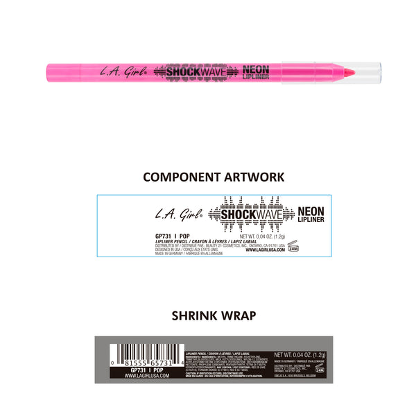Shockwave Neon-Lippenstift - L.A. Girl : Pop Pink - 2