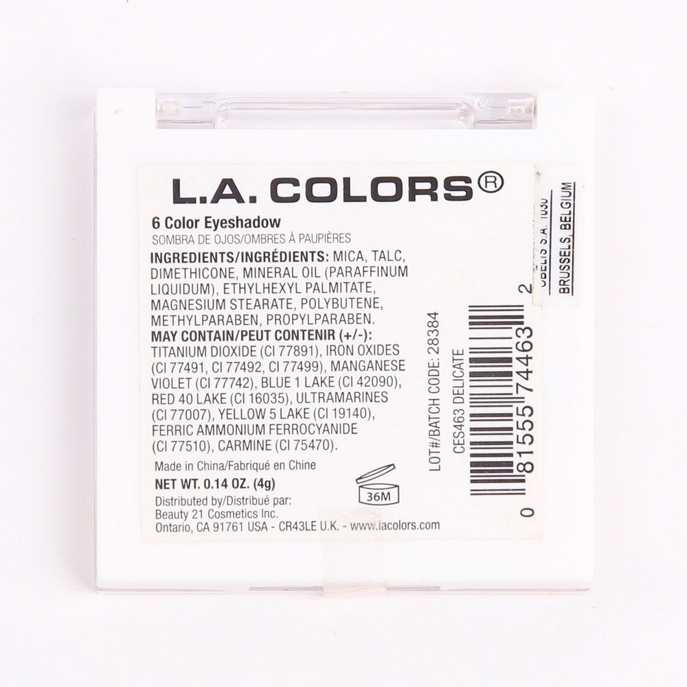 6-farbige Lidschatten-Palette - L.A. Colors - 1