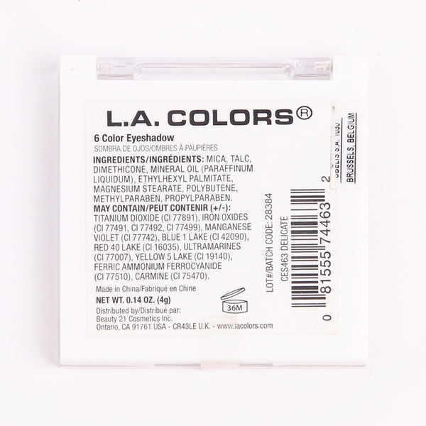 6-farbige Lidschatten-Palette - L.A. Colors - 2