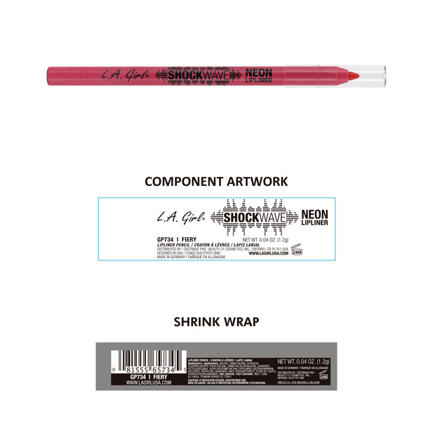 Shockwave Neon-Lippenstift - L.A. Girl : Fiery Red - 2