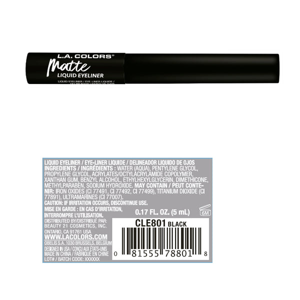 Flüssiger Eyeliner - L.A. Colors : Black - 2