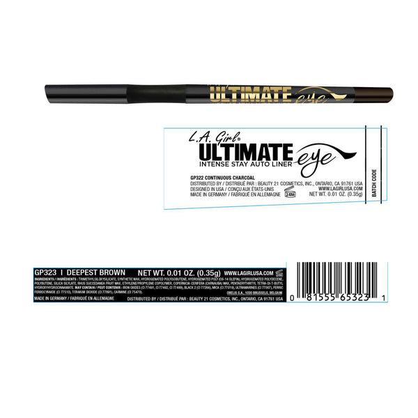 Automatischer Kajalstift - Ultimate Intense - L.A. Girl : Deepest Brown - 2