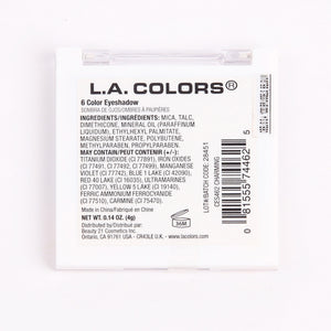 6-farbige Lidschatten-Palette - L.A. Colors : Charming - 2