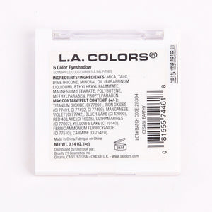 6-farbige Lidschatten-Palette - L.A. Colors : Earthy - 2