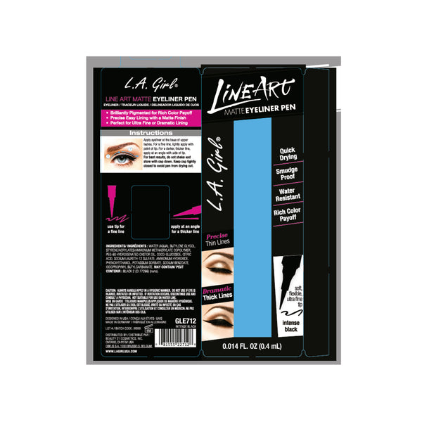 Art Liner Matter Eyeliner - L.A. Girl : Intense Black - 2