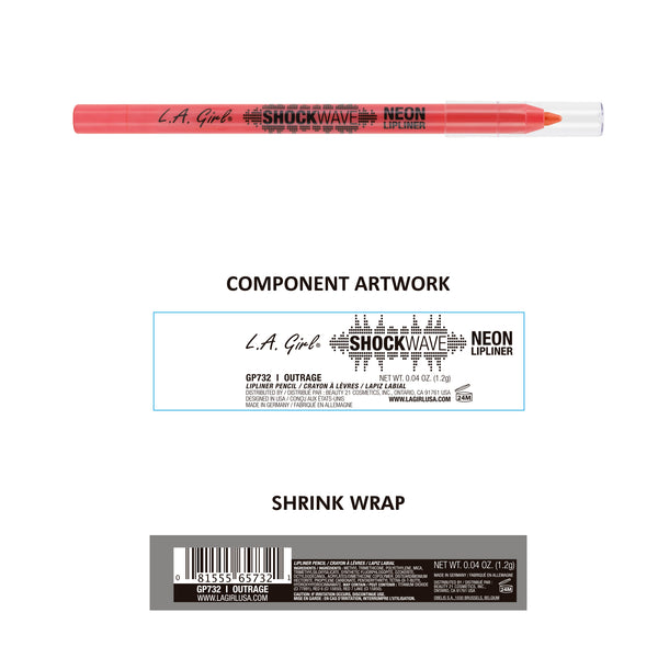 Shockwave Neon-Lippenstift - L.A. Girl : Outrage Coral - 2