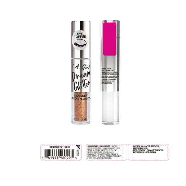 Flüssiger Lidschatten mit verträumtem Glitzer - L.A. Girl : Rose Gold      - 2