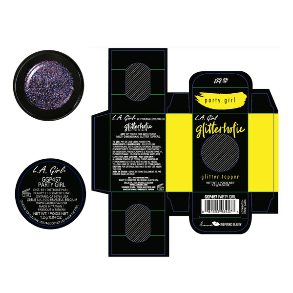 Lidschatten - Glitter Topper Glitterholic - L.A. Girl : Party Girl - 3