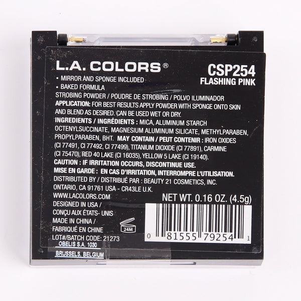 Strobing Puder-Highlighter - L.A. Colors : Flashing Pink - 2