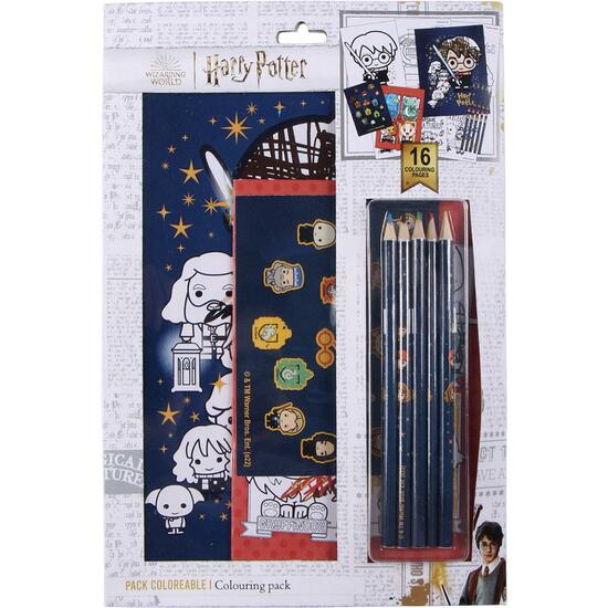 Colorierbarer Harry Potter Blue Schreibwaren-Set - Cerdá - 1