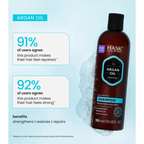 Reparierendes Shampoo 355 ml - Arganöl Reparierendes Shampoo - Hask - 1