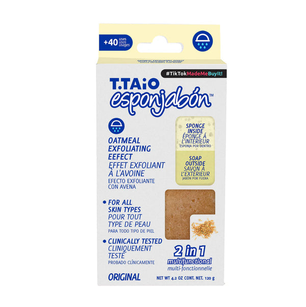 Schwammseife - Schwamm + Seife 2-in-1 - 120 Gramm - T.taio : Avena - 1