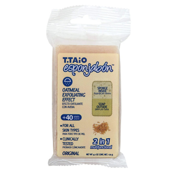 Schwammseife - Schwamm + Seife 2-in-1 - 120 Gramm - T.taio : Avena - 2