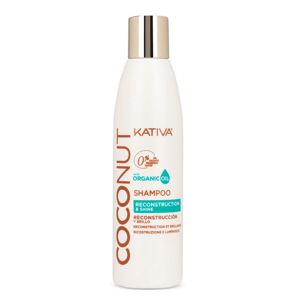 Revitalisierendes und glänzendes Shampoo mit Bio-Kokosöl 250 ml - Kativa - 1
