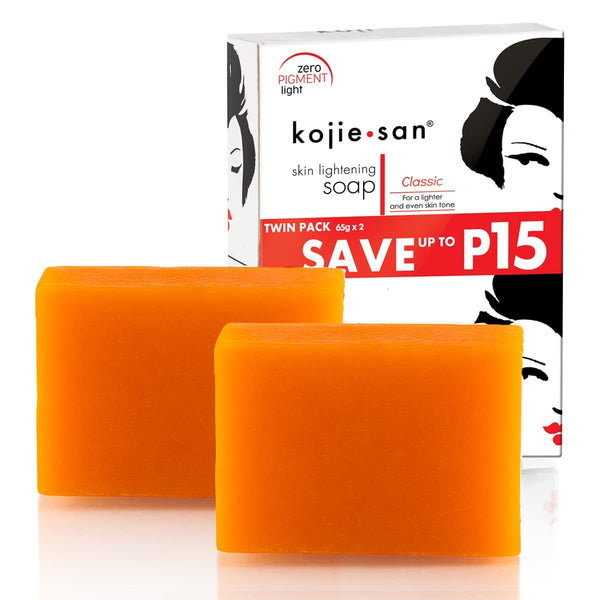 Kojic-Säure-Seifenstücke - Hautaufhellende Seife - Kojie San : 2x 65gr - 1