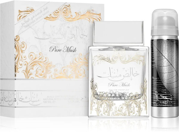 Eau de Parfum Pure Musk 100ml + Deodorant 50ml - Lattafa - 1