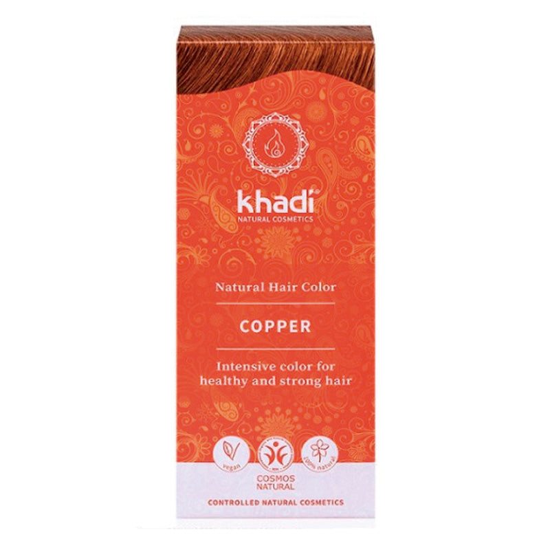 Kräuterfarbe Kupfer. Brillante Farbe zwischen Blond und Rötlich. 100 Gramm - Khadi - 1